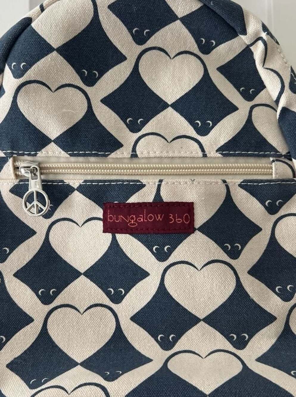 Bungalow 360 Mini Canvas Backpack Stingray Print - Picture 2 of 5